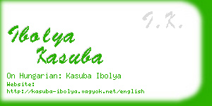 ibolya kasuba business card